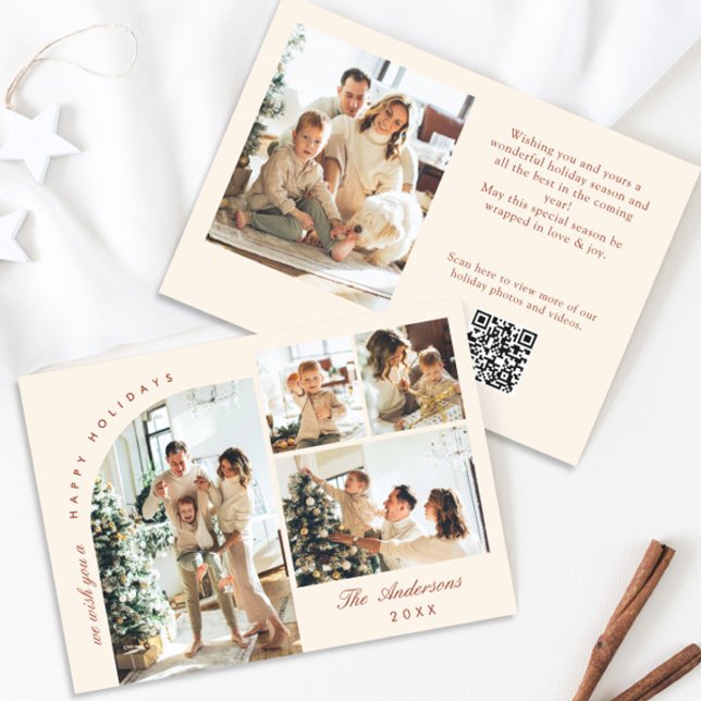 Tarjeta Festiva Elegante y simple 5 Navidades de FOTOS Saludos (Subido por el creador)