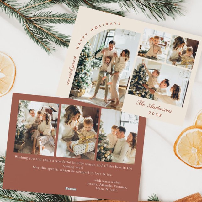 Tarjeta Festiva Elegante y simple 7 Navidades de FOTOS Saludos (Subido por el creador)