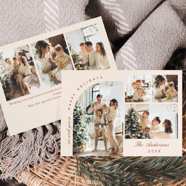 Tarjeta Festiva Elegante y simple 7 Navidades de FOTOS Saludos (Subido por el creador)