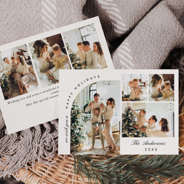 Tarjeta Festiva Elegante y simple 7 Navidades de FOTOS Saludos (Subido por el creador)