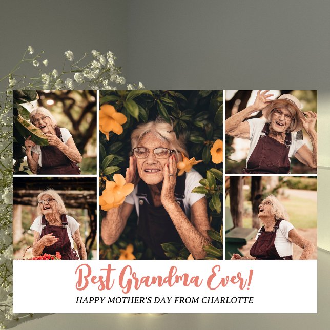 Tarjeta Festiva Elegante y simple Día de la Madre  moderno Abuela  (Subido por el creador)
