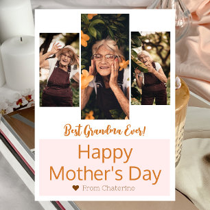 Tarjeta Festiva Elegante y simple Día de la Madre moderno Abuela 3