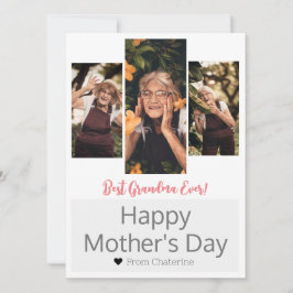 Tarjeta Festiva Elegante y simple Día de la Madre moderno Abuela 3