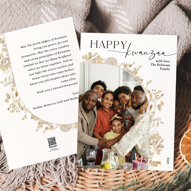 Tarjeta Festiva Elegante y simple Kwanzaa (Subido por el creador)