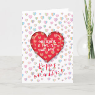 Tarjeta Festiva Elegante y simple San Valentín Minimalista de dise
