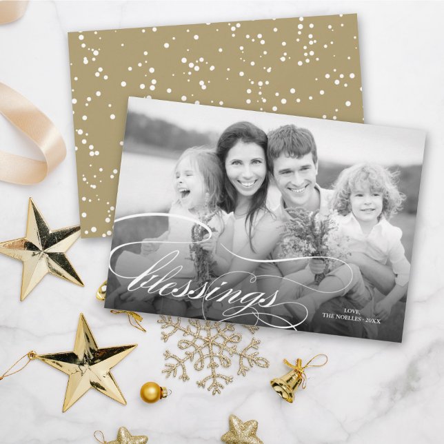 Tarjeta Festiva Elegantes bendiciones guión Navidades religiosos f (Subido por el creador)