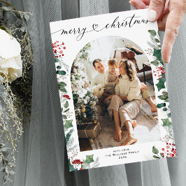 Tarjeta Festiva Elegantes botánicos | Foto Arch | Navidades de nie