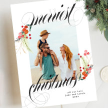 Elegantes botánicos Merriest Navidades Una Foto