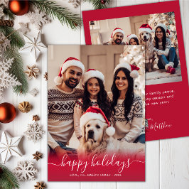 Tarjeta Festiva Elegantes Felices Fiestas Guión 2 Navidades de fot