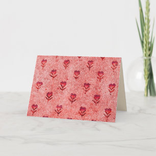 Tarjeta Festiva ELEGANTES FLORES DE MOSAICO ROMANO SIMPLES Antiguo