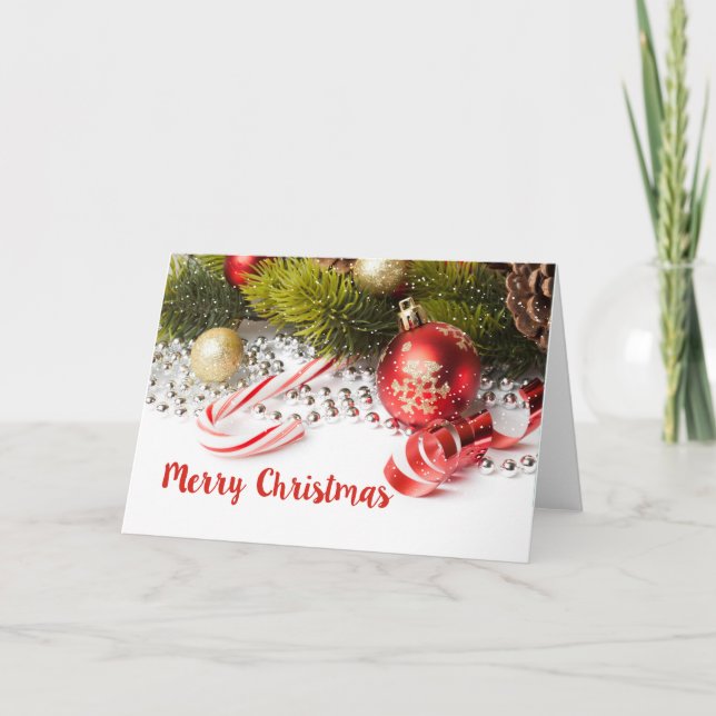 Tarjeta Festiva Elegantes matrices de Navidades coloridas (Anverso)