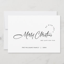 Tarjeta Festiva Elegantes Minimalistas Navidades modernos saludan