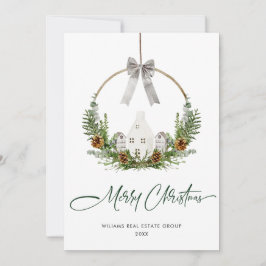 Tarjeta Festiva Elegantes Navidades acuarelas Composición Corporat