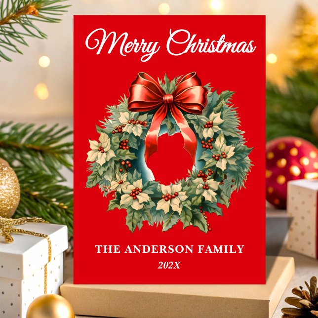 Tarjeta Festiva Elegantes Navidades acuarelas usaban no foto (Subido por el creador)