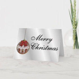 Tarjeta Festiva Elegantes Navidades Bauble
