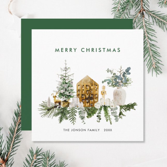 Tarjeta Festiva Elegantes Navidades bohemias componen el saludo (Subido por el creador)