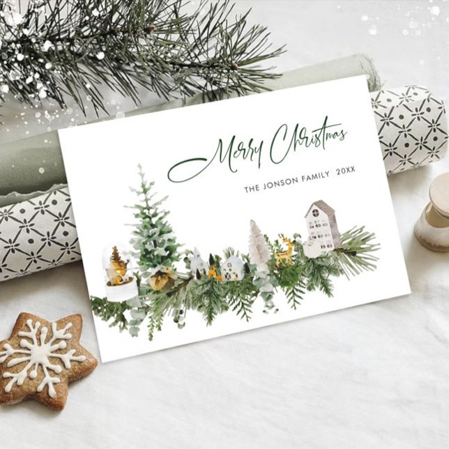 Tarjeta Festiva Elegantes Navidades bohemias componen el saludo (Subido por el creador)