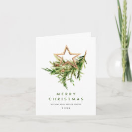 Tarjeta Festiva Elegantes Navidades bohemios Composición Corporati