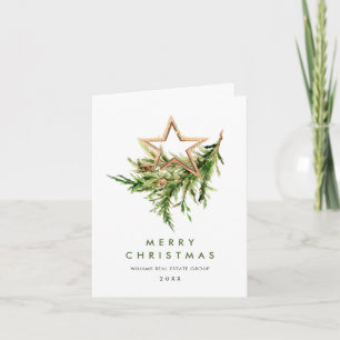 Tarjeta Festiva Elegantes Navidades bohemios Composición Corporati