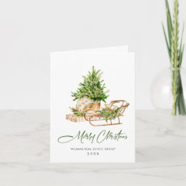 Tarjeta Festiva Elegantes Navidades bohemios Composición Corporati