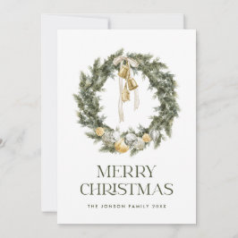 Tarjeta Festiva Elegantes Navidades bohemios saludaron con coraje