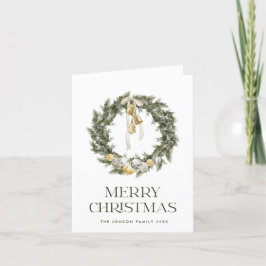 Tarjeta Festiva Elegantes Navidades bohemios saludaron con coraje