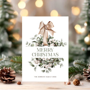 Tarjeta Festiva Elegantes Navidades bohemios saludaron con coraje