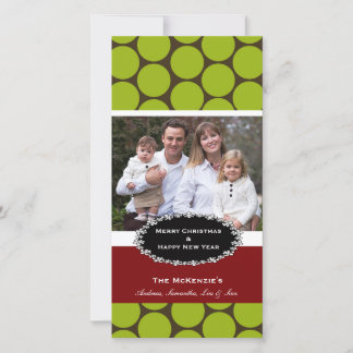 Tarjeta Festiva Elegantes Navidades Brown Damask