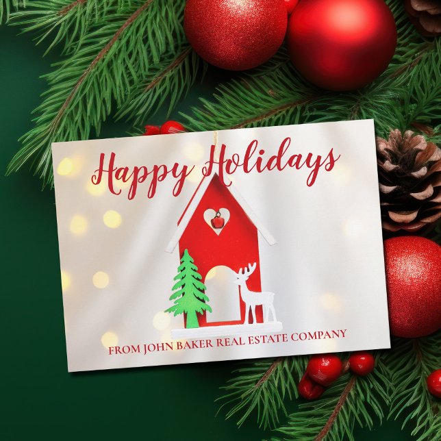 Tarjeta Festiva Elegantes Navidades Casa Personalizado Empresa Inm (Subido por el creador)