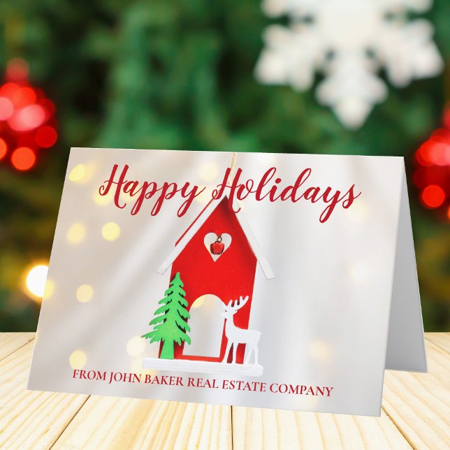 Tarjeta Festiva Elegantes Navidades Casa Personalizado Empresa Inm (Subido por el creador)