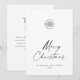 Tarjeta Festiva Elegantes Navidades corporativos Minimalistas salu