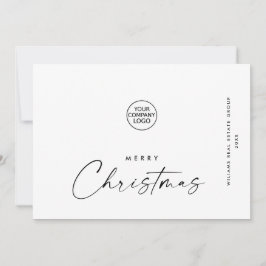 Tarjeta Festiva Elegantes Navidades corporativos Minimalistas salu