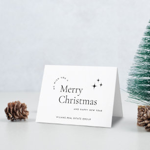 Tarjeta Festiva Elegantes Navidades corporativos Minimalistas salu