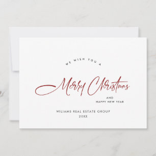 Tarjeta Festiva Elegantes Navidades corporativos Minimalistas salu