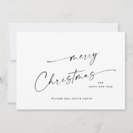 Tarjeta Festiva Elegantes Navidades corporativos Minimalistas salu