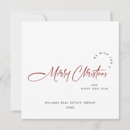 Tarjeta Festiva Elegantes Navidades corporativos Minimalistas salu