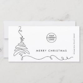 Tarjeta Festiva Elegantes Navidades corporativos Minimalistas salu
