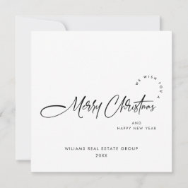 Tarjeta Festiva Elegantes Navidades corporativos Minimalistas salu