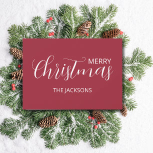 Tarjeta Festiva Elegantes Navidades de Berry Sencillos y Limpios