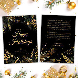 Tarjeta Festiva Elegantes Navidades de Black Gold Company