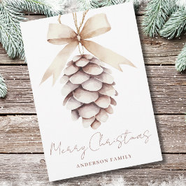 Tarjeta Festiva Elegantes Navidades de color de rosa