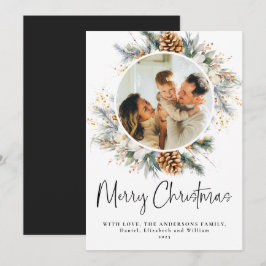 Tarjeta Festiva Elegantes Navidades de escritura de tipografía bot