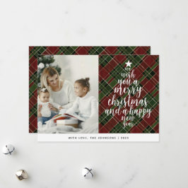 Tarjeta Festiva Elegantes Navidades de fotografía clásicos de la f