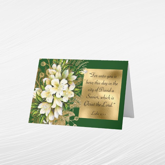 Tarjeta Festiva Elegantes Navidades de fotografía con flores de la (Subido por el creador)