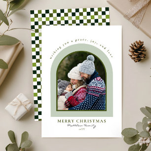 Tarjeta Festiva Elegantes Navidades de fotografía de arte moderno