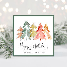 Tarjeta Festiva Elegantes Navidades de fotografía de color acuátic