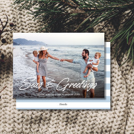 Tarjeta Festiva Elegantes Navidades de fotografía de la familia co