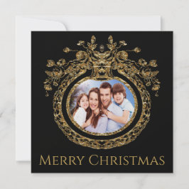 Tarjeta Festiva Elegantes Navidades de fotografía de la Moda Regal