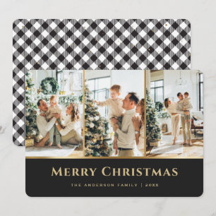 Tarjeta Festiva Elegantes Navidades de fotografía de la planta de