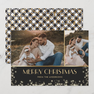 Tarjeta Festiva Elegantes Navidades de fotografía de la Planta de